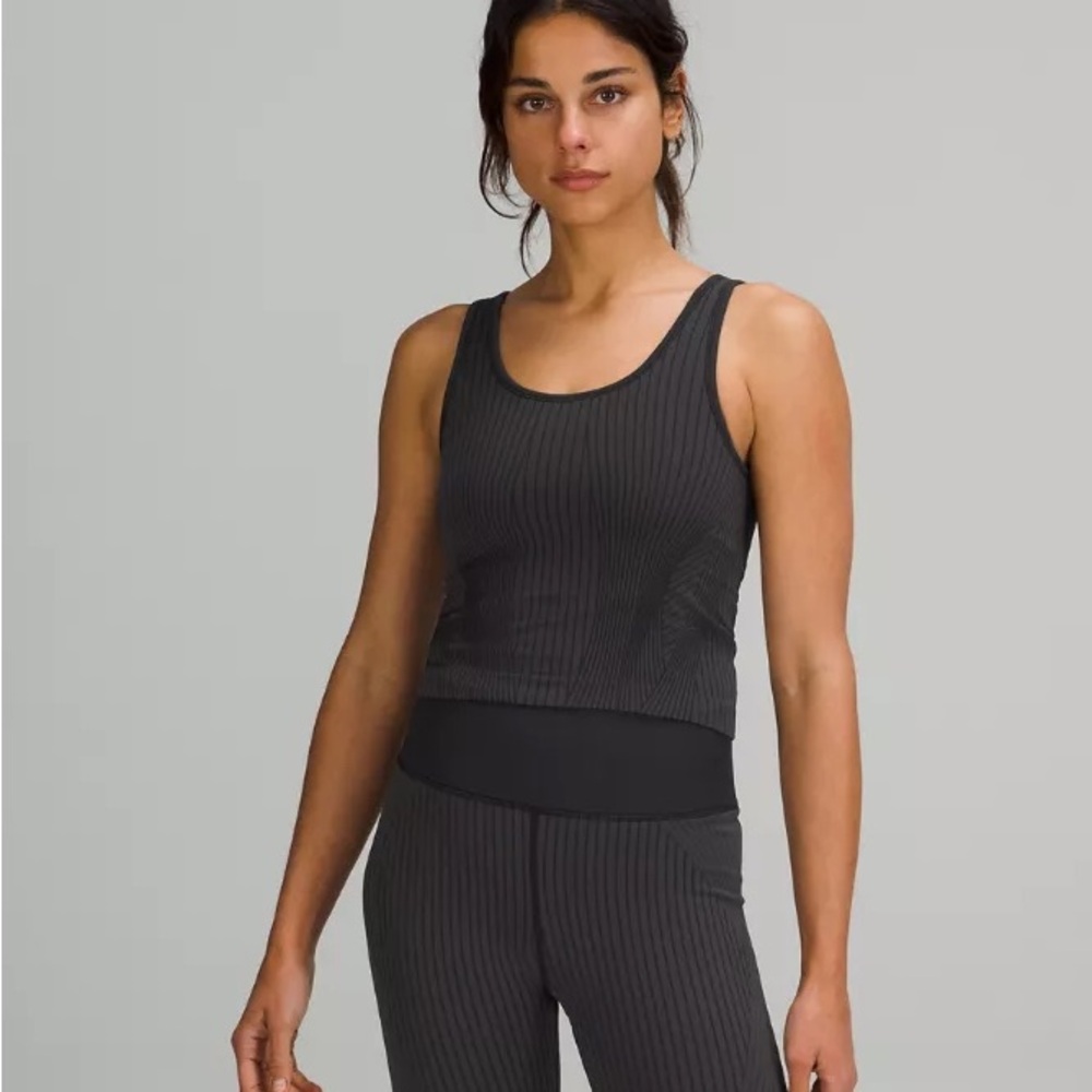 lululemon ebb to street cropped tank top